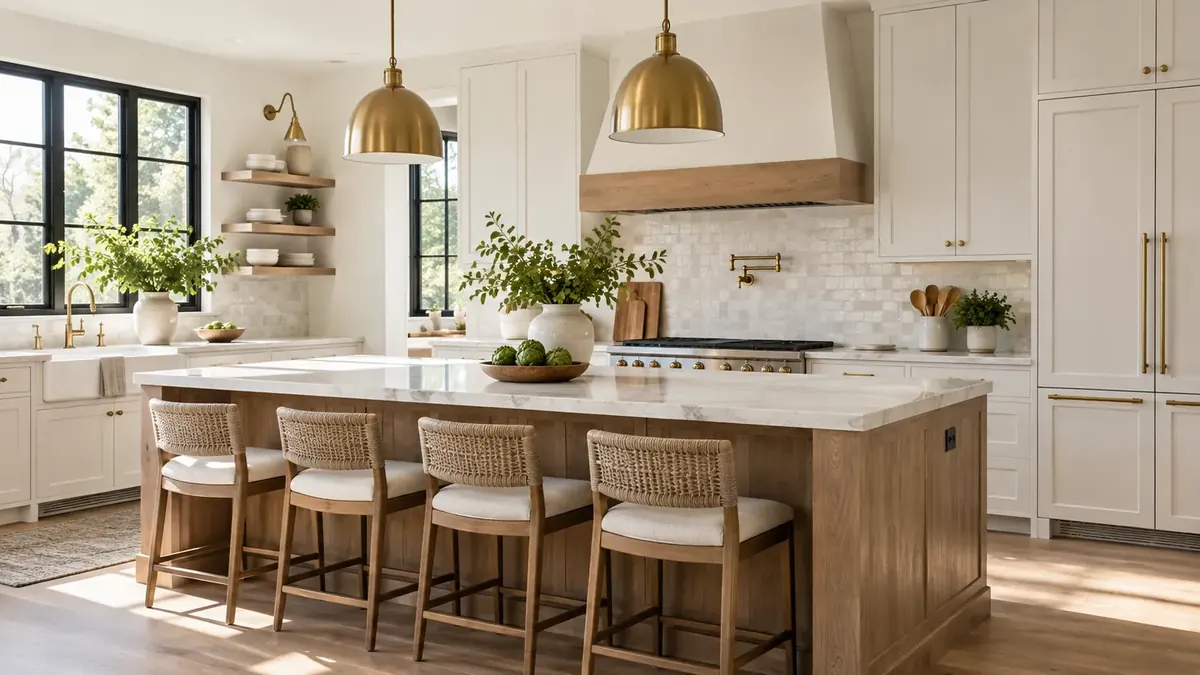 Bright remodeled kitchen interior