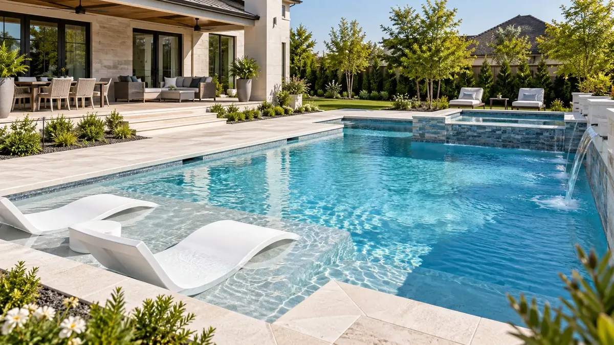 New backyard swimming pool
